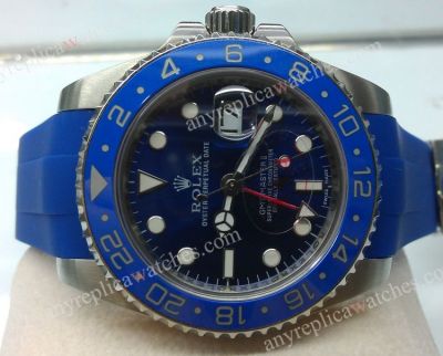 Rolex GMT-Master II Blue Rubber band Mens Watch